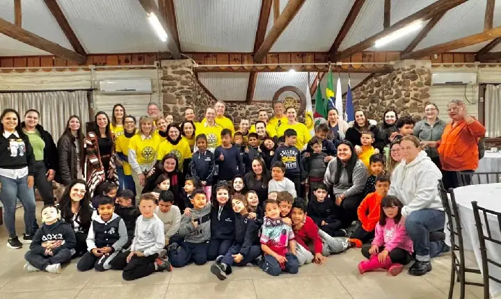 1ª etapa do projeto “Turma Inclusiva em Ação” culminou com dia especial no Rotary Club Guaporé