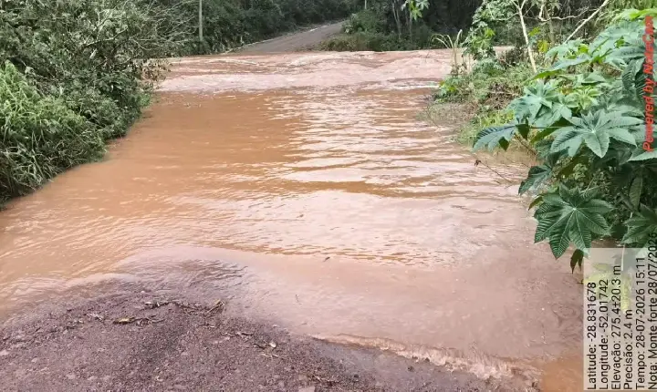 ATENÇÃO: PONTE INTERDITADA EM UNIÃO DA SERRA