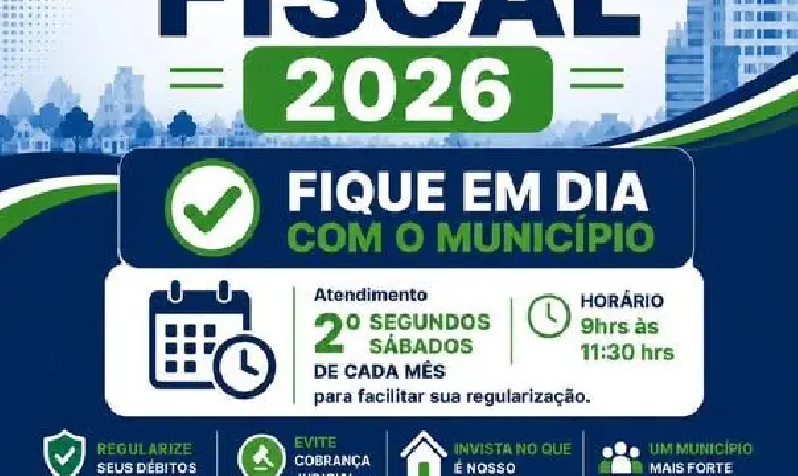 Atendimento especial da Campanha de Regularização Fiscal 2026.