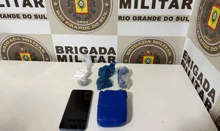 Brigada Militar de Serafina Correa prende homem por tráfico de drogas