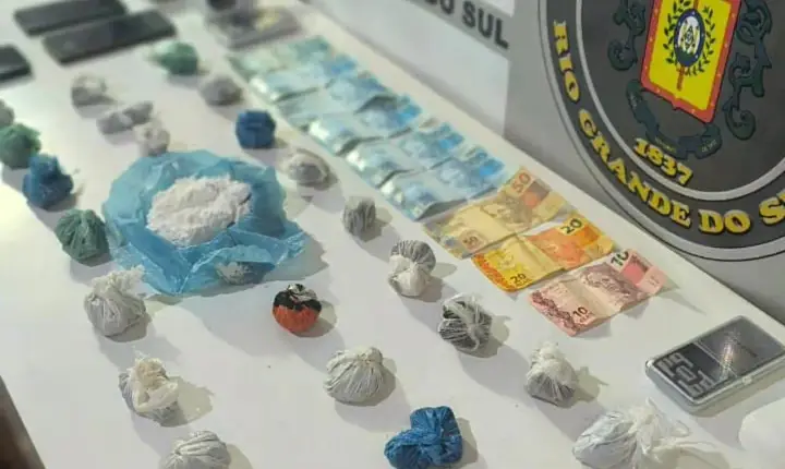 Brigada Militar prende casal por tráfico de drogas em Guaporé