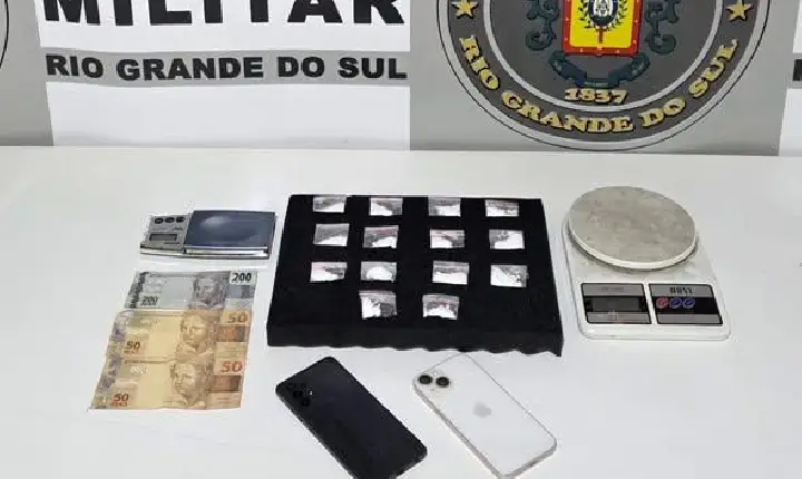 BRIGADA MILITAR PRENDE HOMEM POR TRÁFICO DE DROGAS EM GUAPORÉ