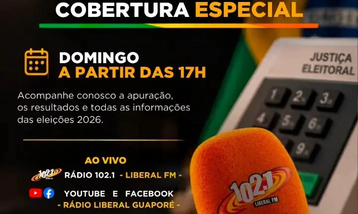 COBERTURA DAS ELEIÇÕES SÓ NA LIBERAL