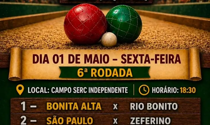 Doutor Ricardo te espera para a 6ª rodada do Campeonato Municipal de Bocha!