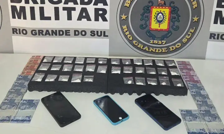 Homem é preso por tráfico de drogas durante operação da Brigada Militar em Guaporé