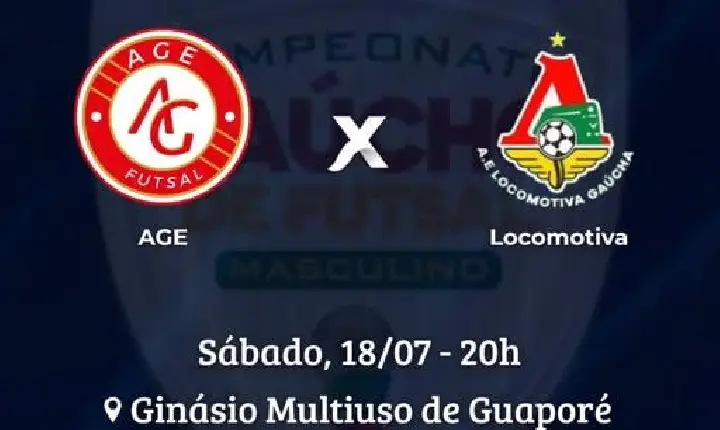 Neste sábado, às 20h, a AGE entra em quadra para enfrentar a Locomotiva pela Série Prata de Futsal.