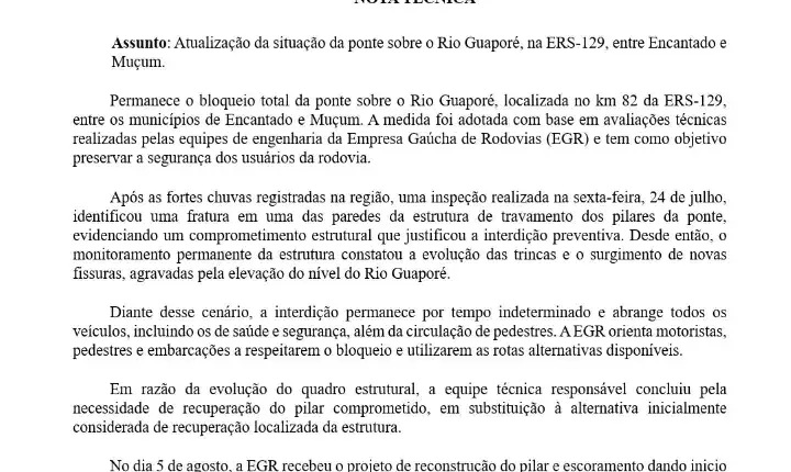 Nota Técnica da EGR
