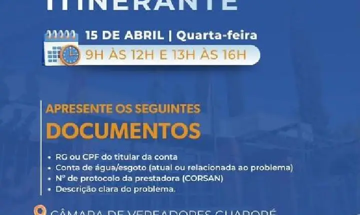 Ouvidoria Itinerante acontece hoje em Guaporé
