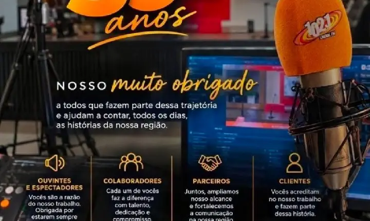 PARABÉNS PARA A RÁDIO E TV LIBERAL