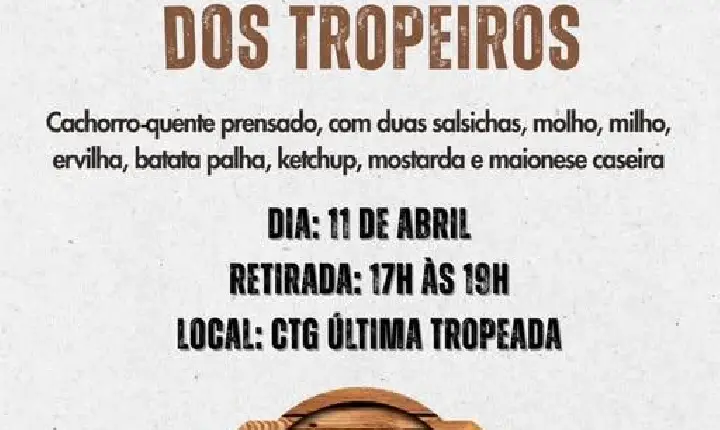 Ultima Tropeada promove Cachorro Quente