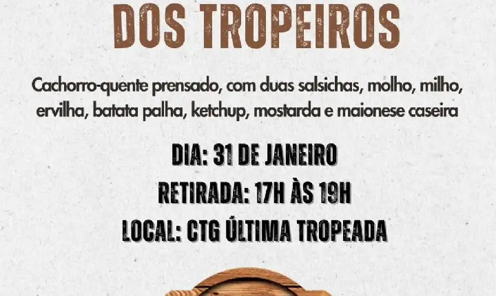 Vem aí o Hot Dog dos Tropeiros!