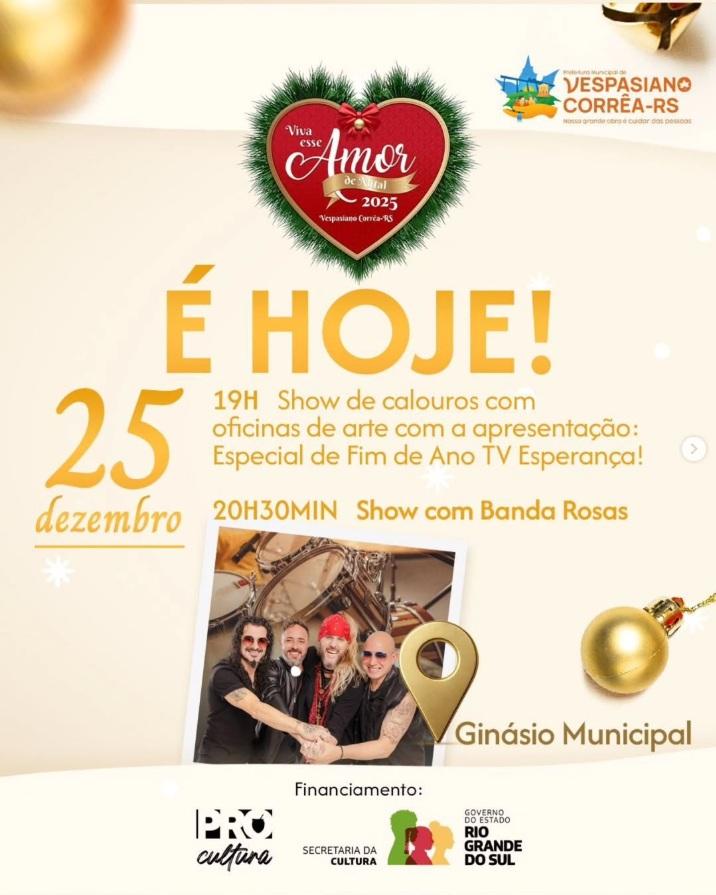 Programação de Natal agita Vespasiano Corrêa