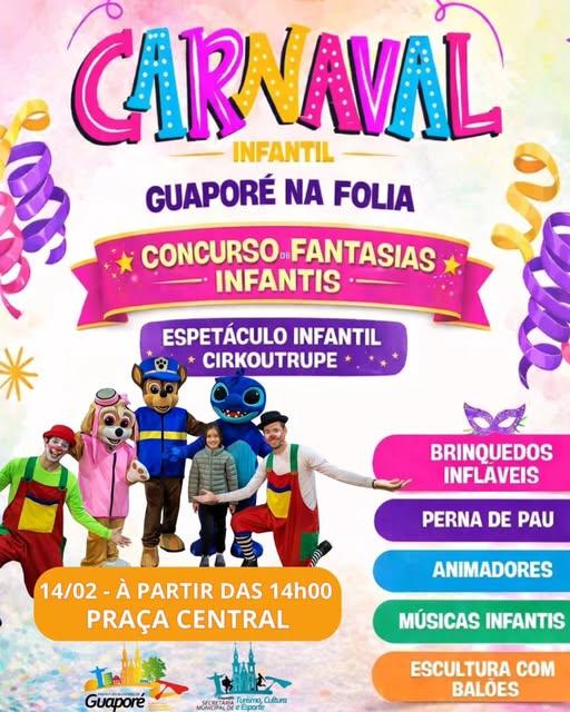 Carnaval Infantil de Guaporé agita a cidade