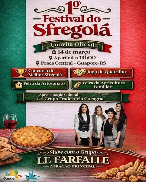 Guaporé promove 1º Festival do Sfregolá no dia 14 de março