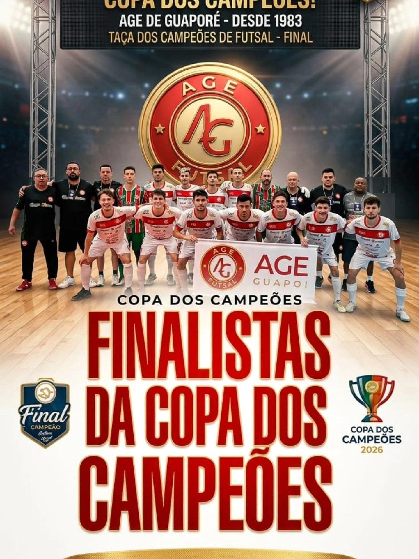 AGE está na final da Copa dos Campeões de Futsal 2026!