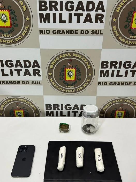 Brigada Militar prende homem por tráfico de drogas em Serafina Corrêa