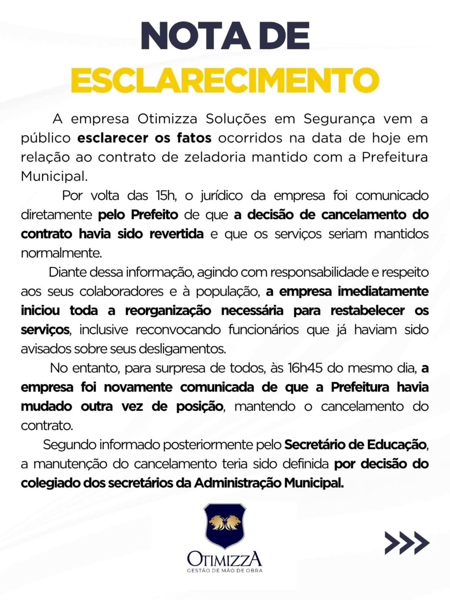 Nota de Esclarecimento