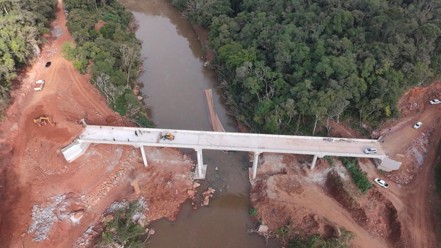 Obras na ponte entre Guaporé e Arvorezinha entram na reta final execução