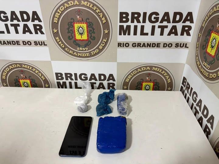 Brigada Militar de Serafina Correa prende homem por tráfico de drogas