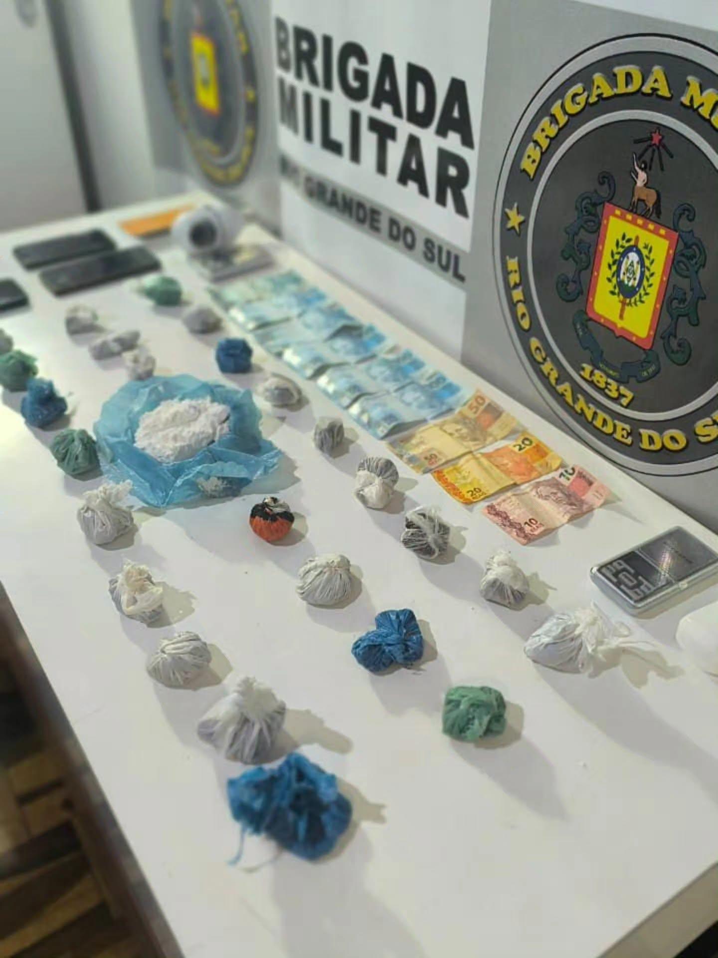 Brigada Militar prende casal por tráfico de drogas em Guaporé