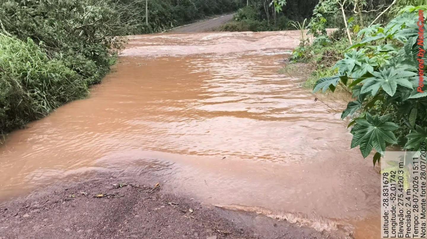 ATENÇÃO: PONTE INTERDITADA EM UNIÃO DA SERRA