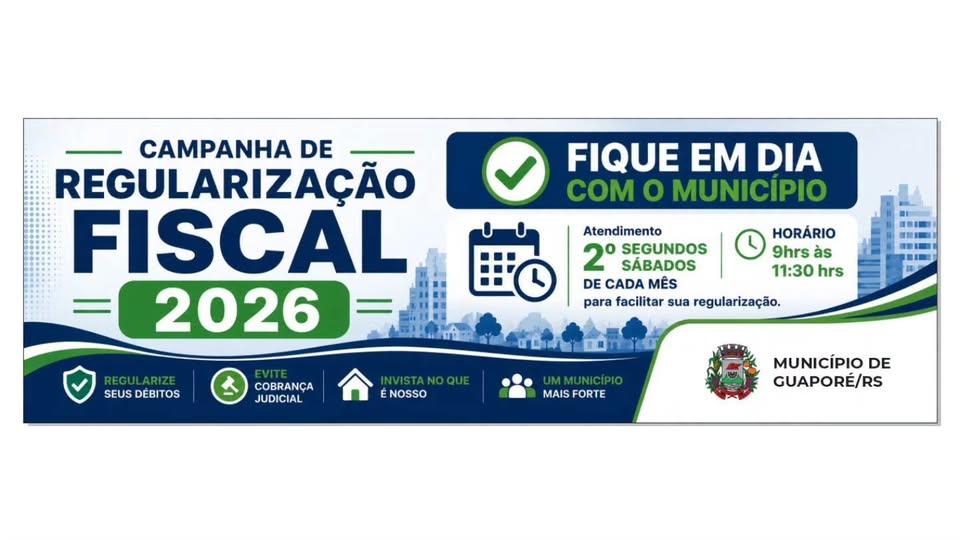 Regularize sua situação com a Prefeitura de Guaporé