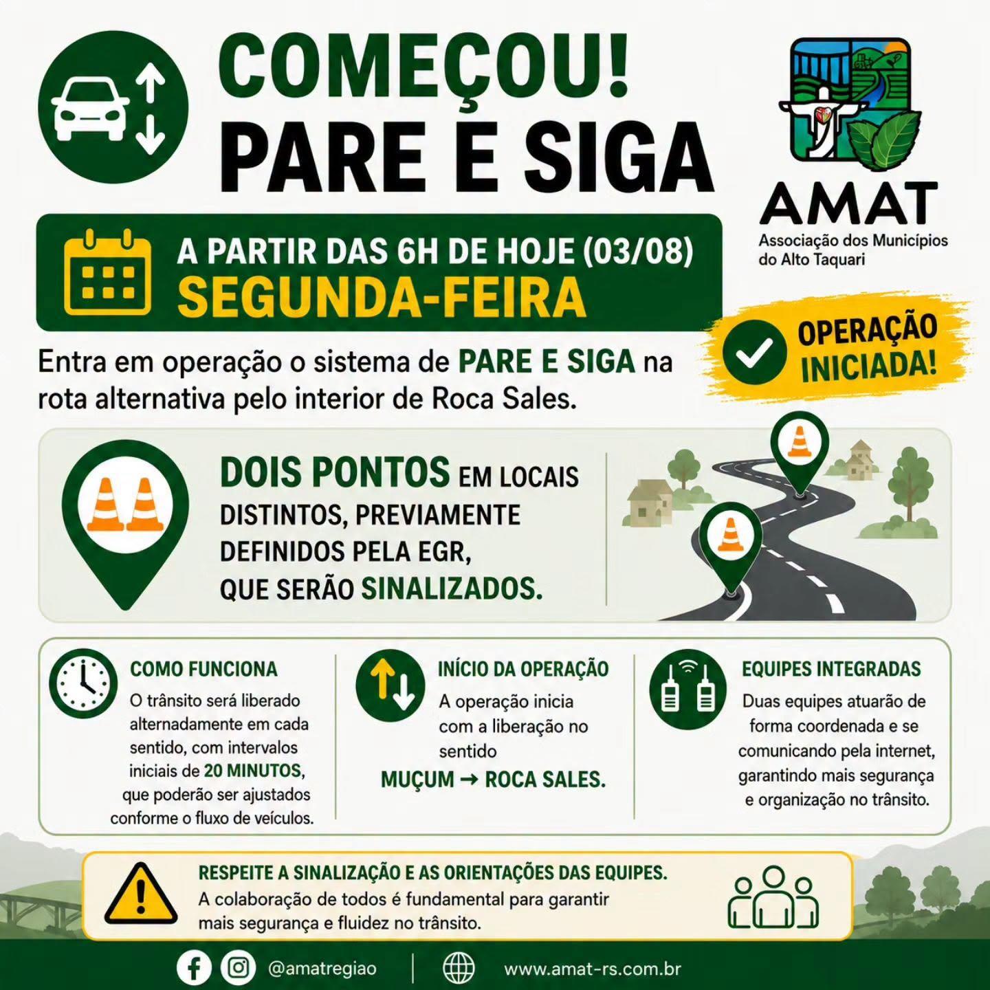 ATENÇÃO, MOTORISTAS!
