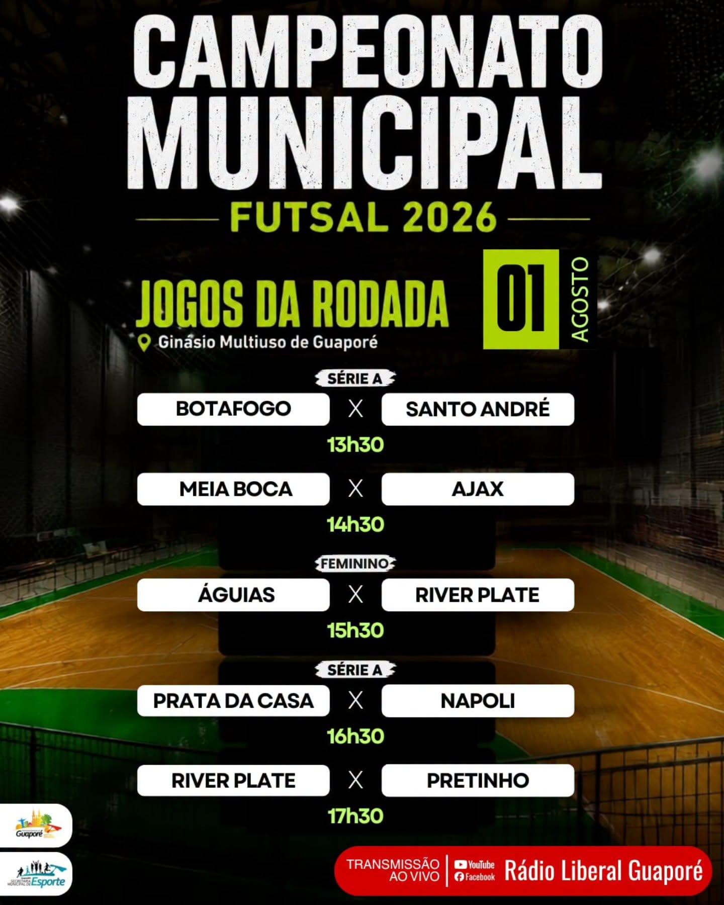 Campeonato Municipal de Futsal de Guaporé!!