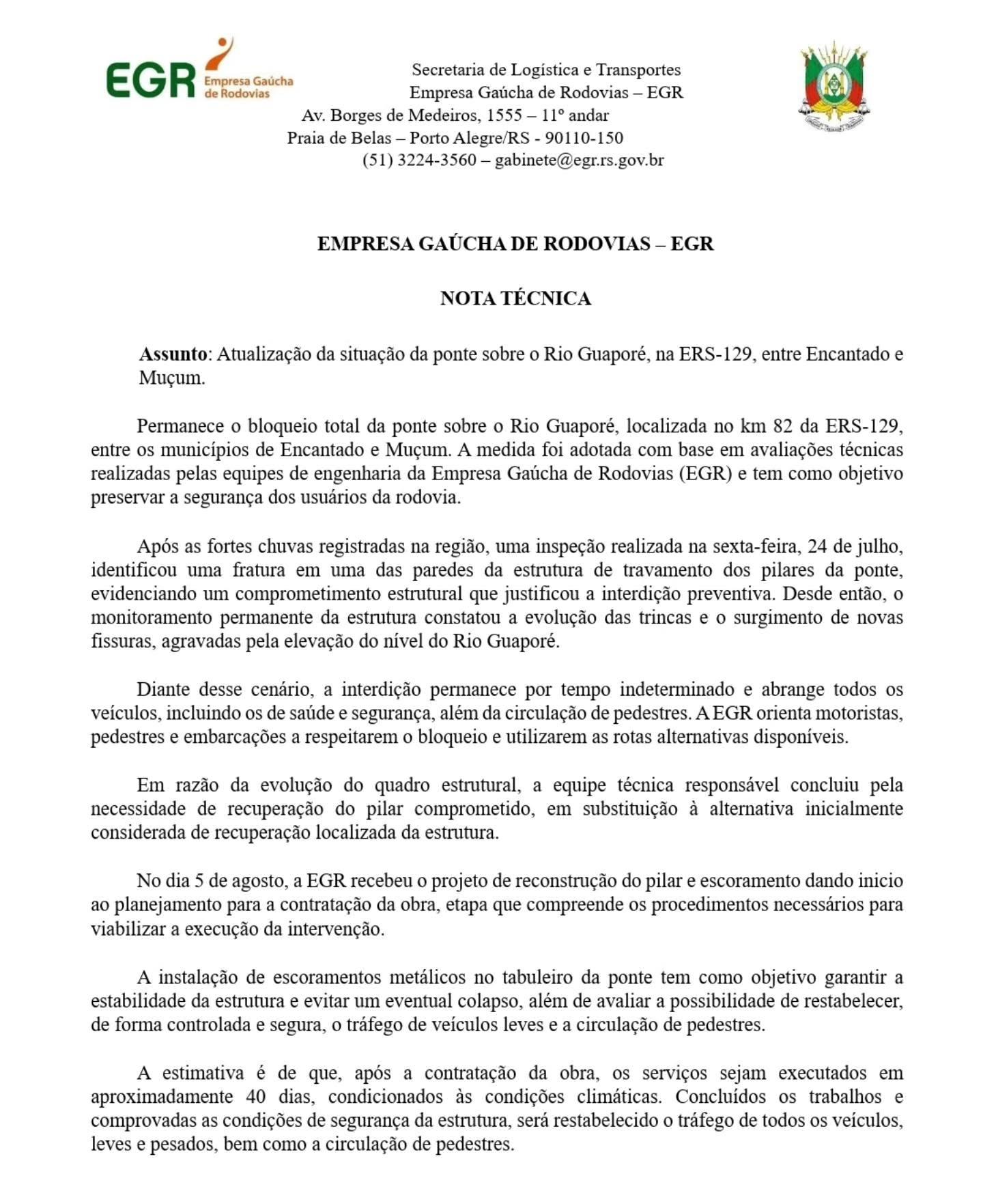 Nota Técnica da EGR