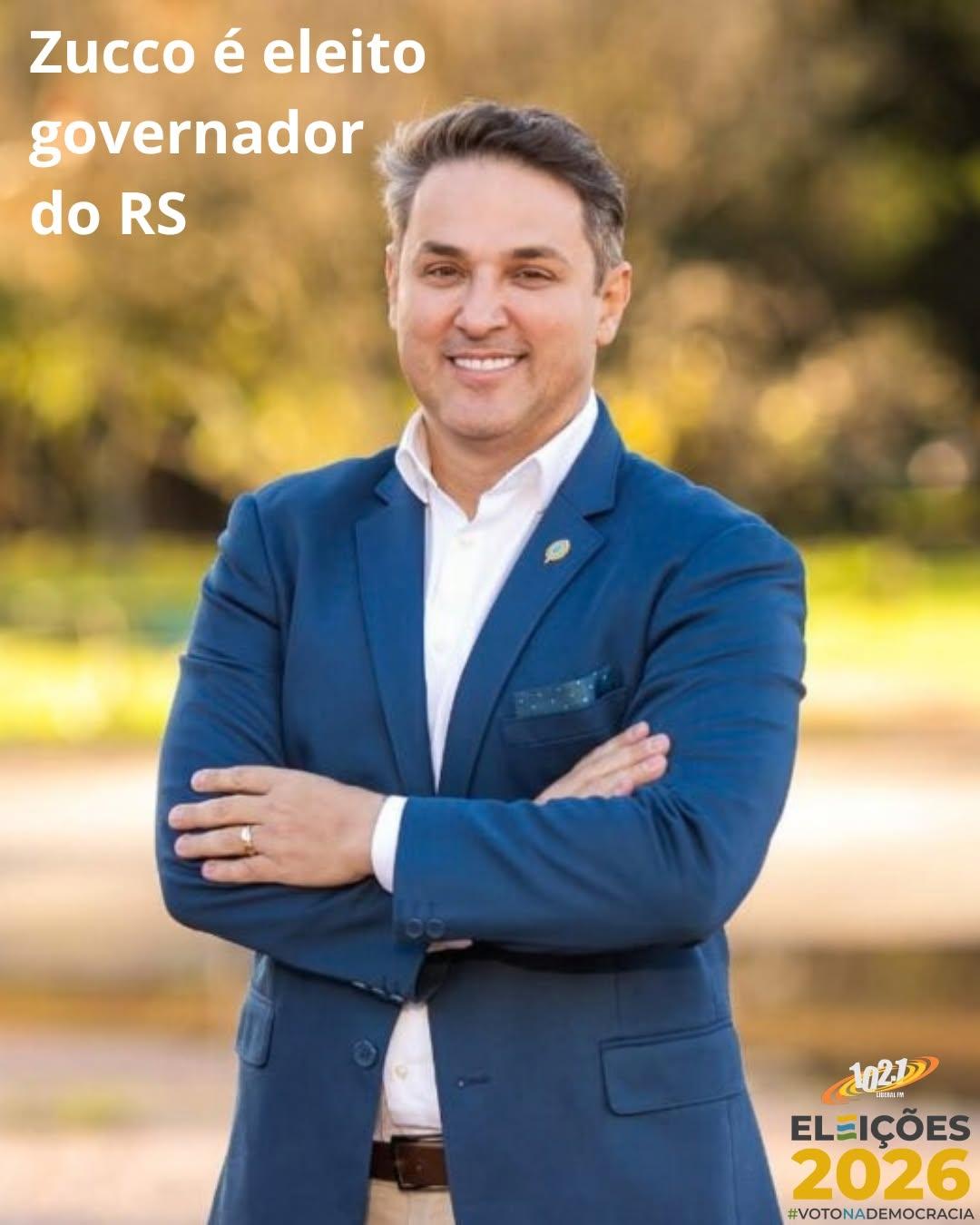 Luciano Zucco (PL) se tornou o governador mais votado da história do Rio Grande do Sul em primeiro turno.